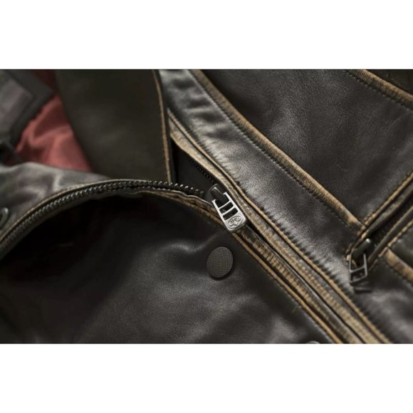 AFFLICTION Leather TRUE DESTINY WOMEN'S JACKET Bla - Picture 9 of 12